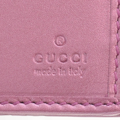 Gucci Metallic Soft Guccissima Heart Continental Wallet Fresia Rose 6 of 9