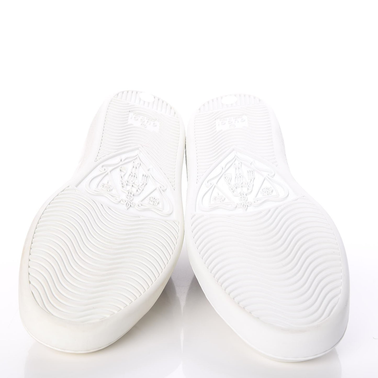 Calfskin Crocodile Web Ace Sneakers 37 White Green