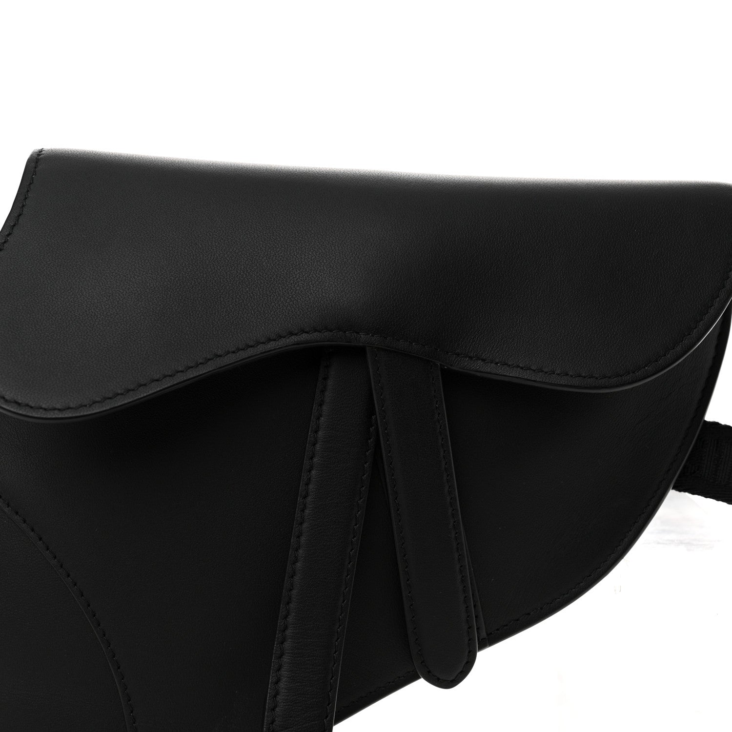 Christian Dior Ultra Matte Calfskin Saddle Belt Bag Black 7 of 10