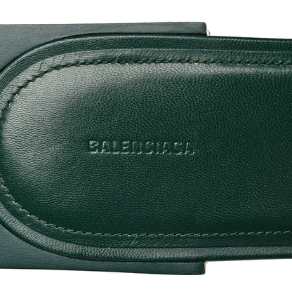 Balenciaga Shiny Sheepskin Box Flat Sandal 41 Green 8 of 15