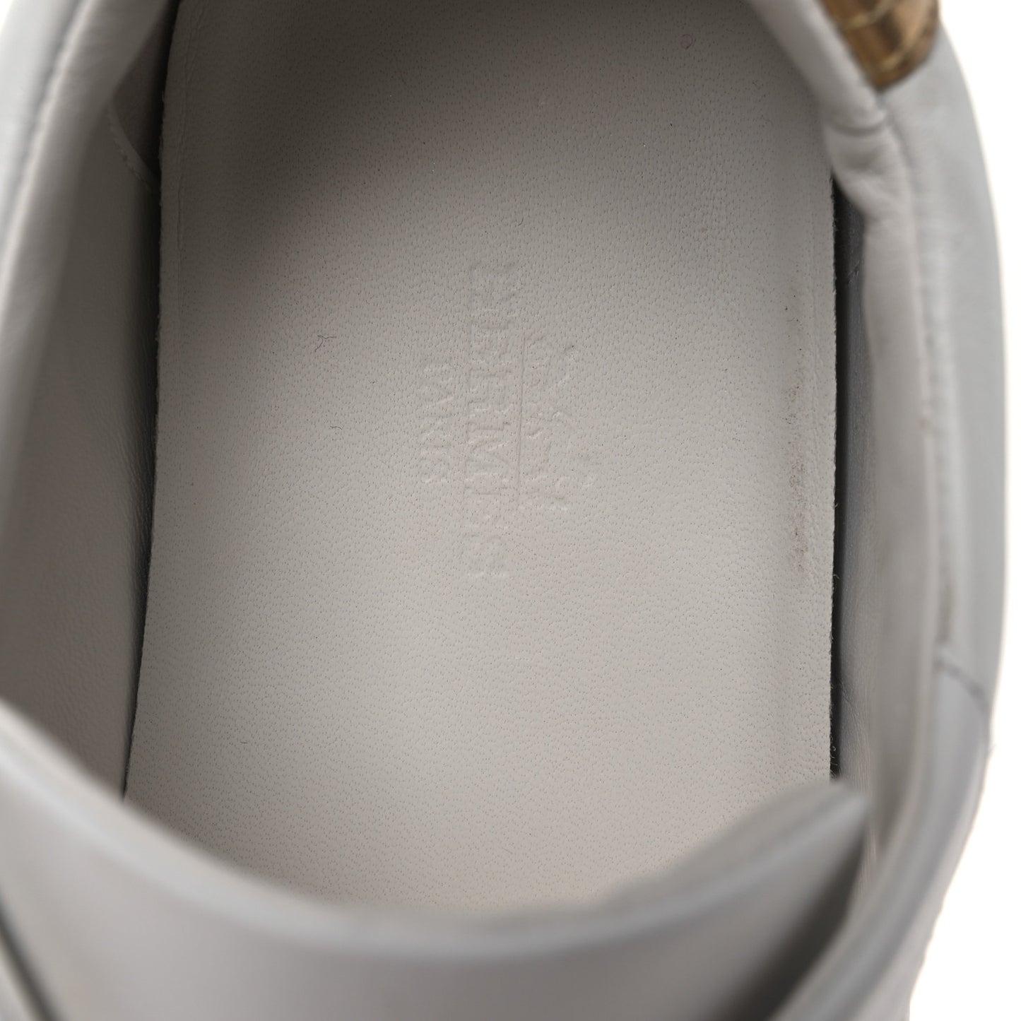 Metallic Calfskin Womens Advantage Sneakers 39.5 White Dore