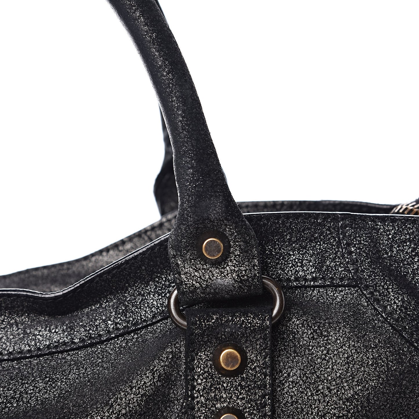 Metallic Craquele Classic Hardware City Black