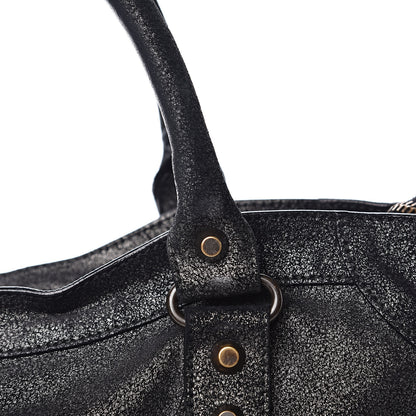 Balenciaga Metallic Craquele Classic Hardware City Black 13 of 14