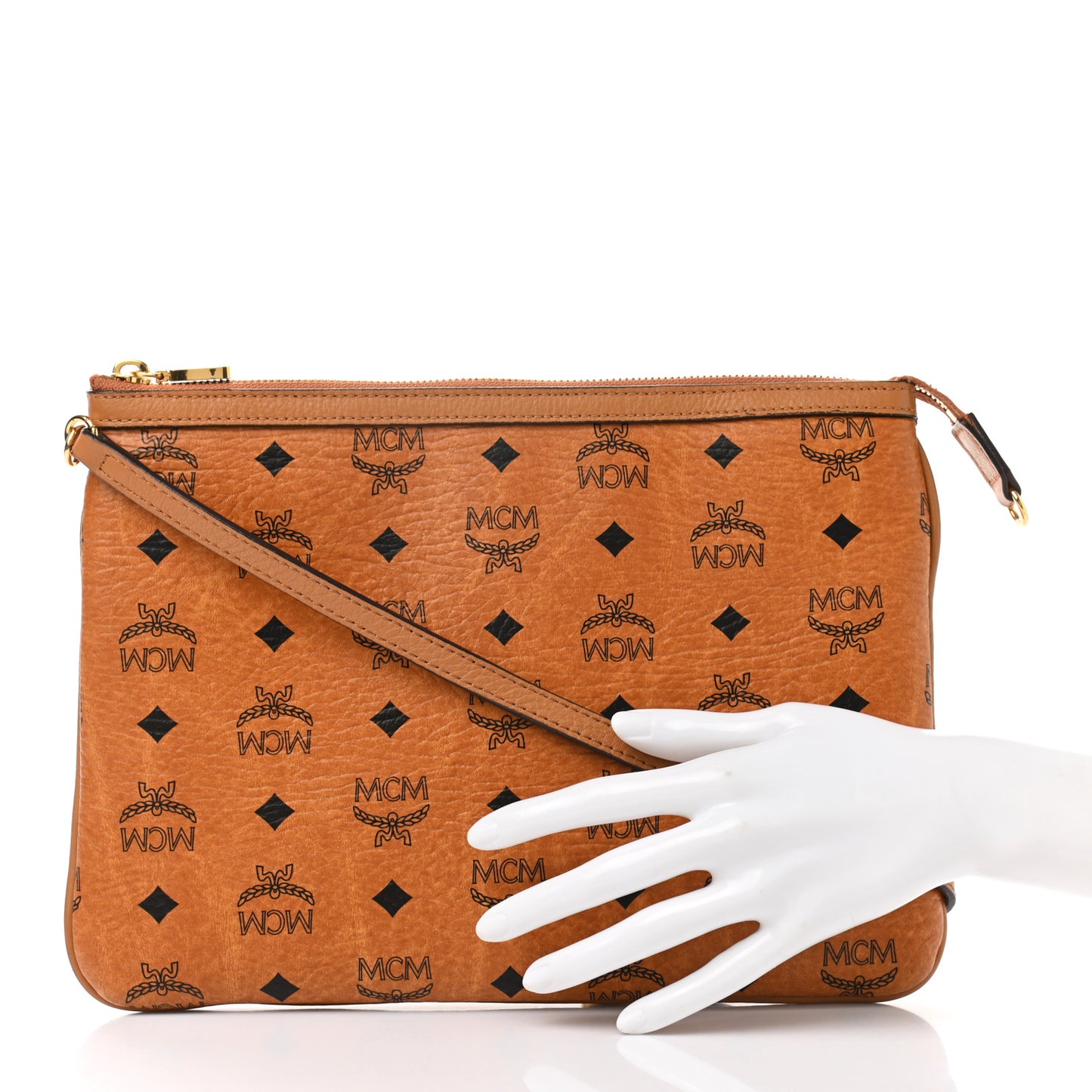 Visetos Liz Shopper Tote Pouch Cognac