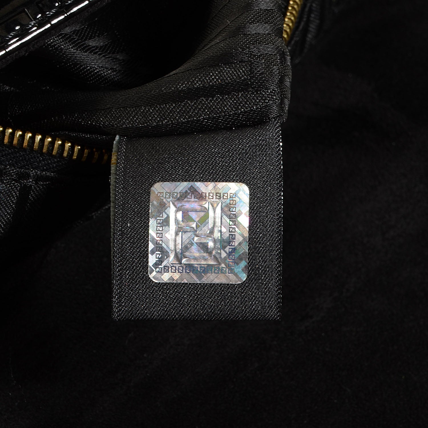 Fendi Patent FF Embossed Forever Mama Baguette Black 8 of 9