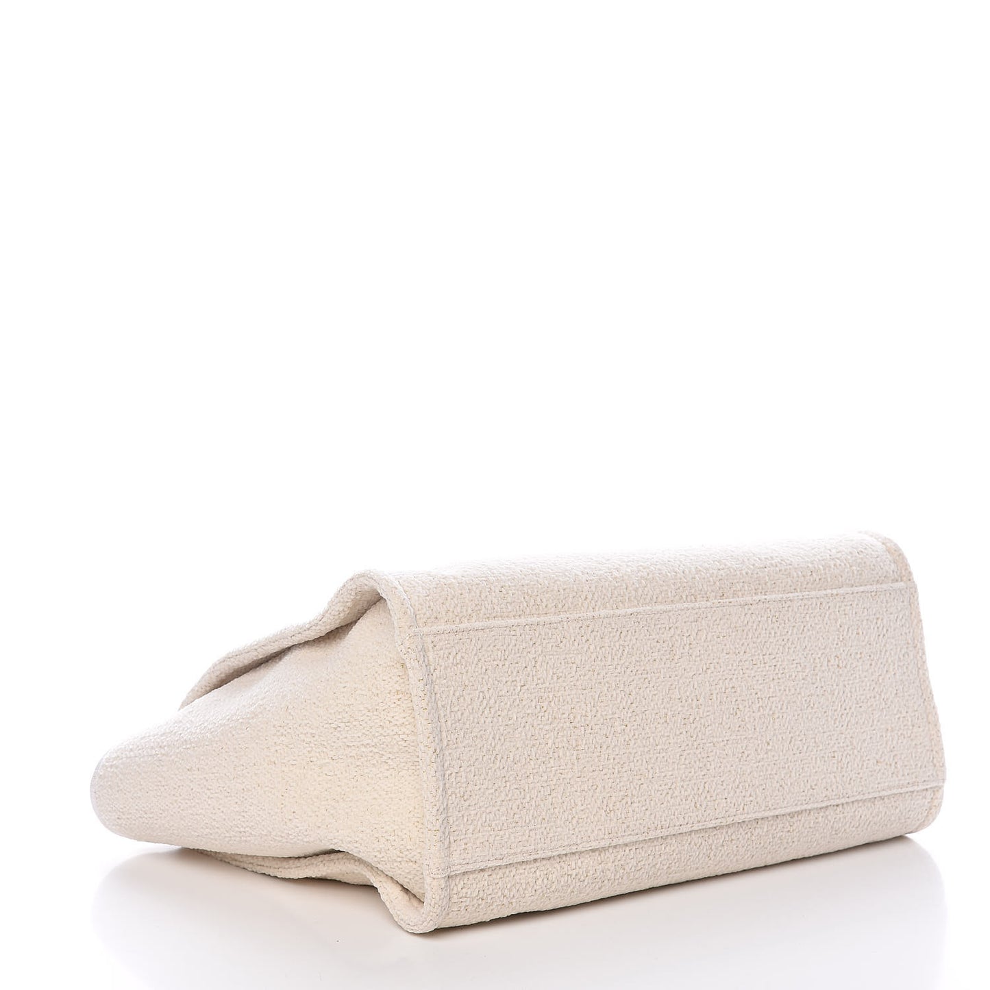 Lurex Boucle Medium Deauville Tote White