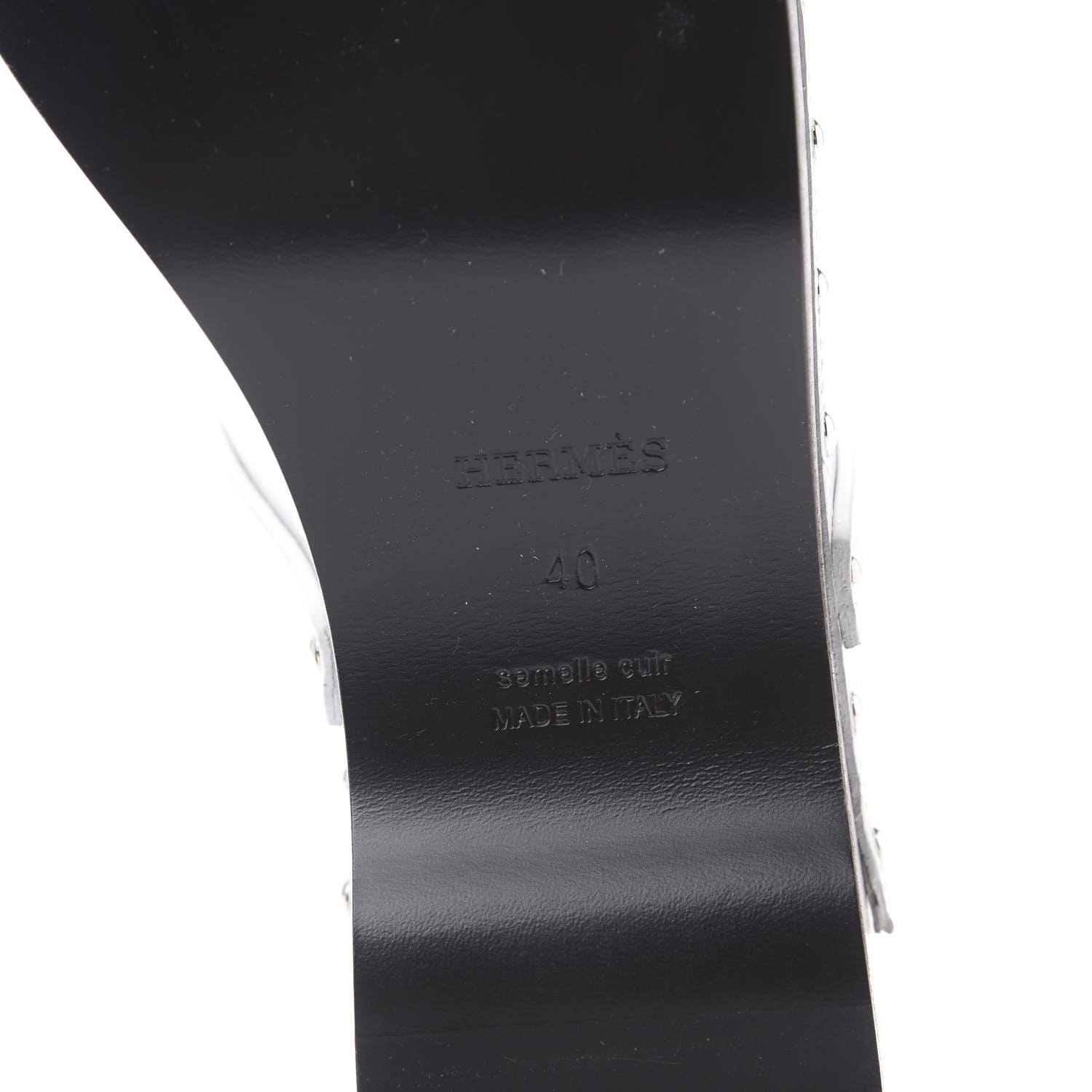 Hermes Calfskin Carlotta Mules 40 White 6 of 8