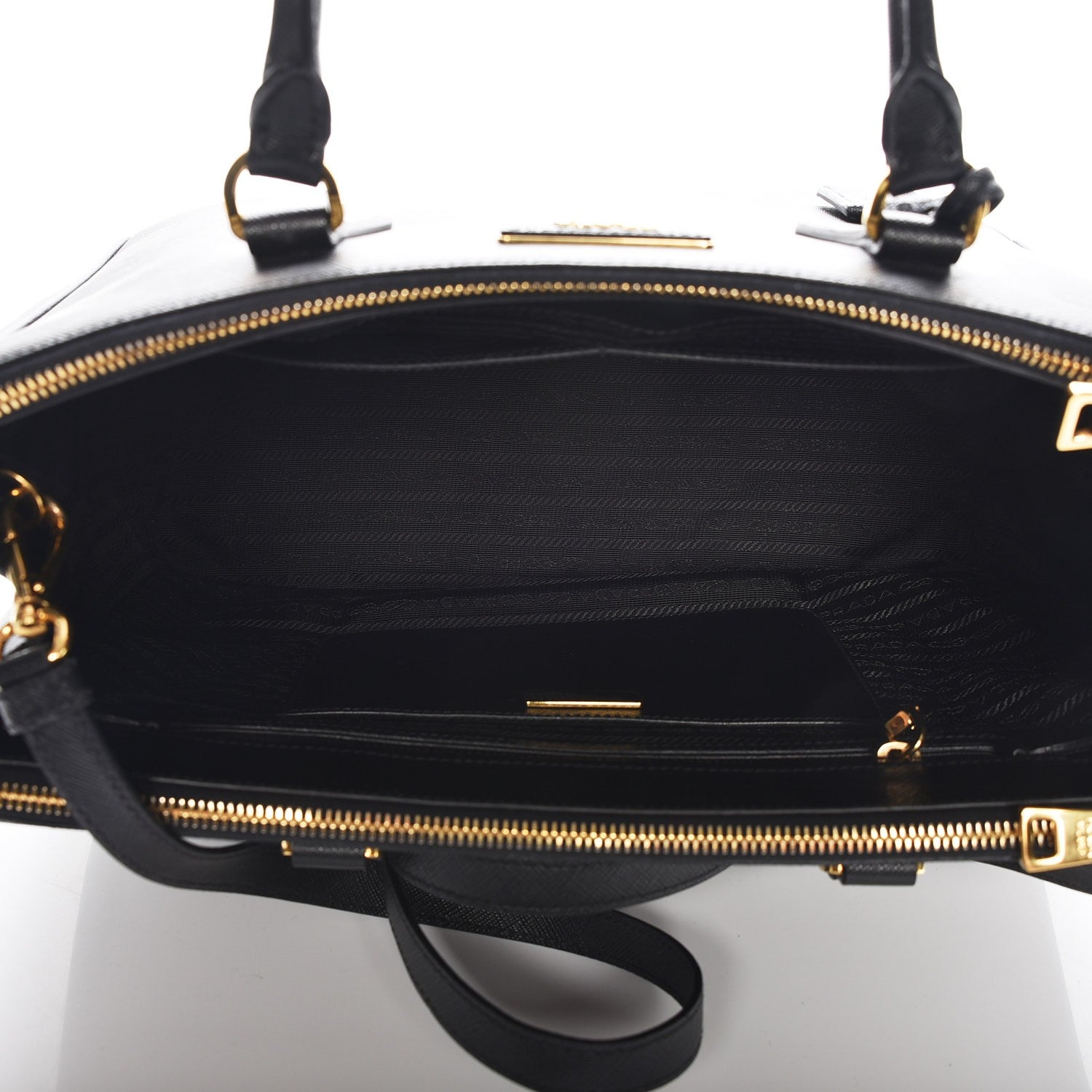 Prada Saffiano Medium Galleria Double Zip Tote Black 6 of 7