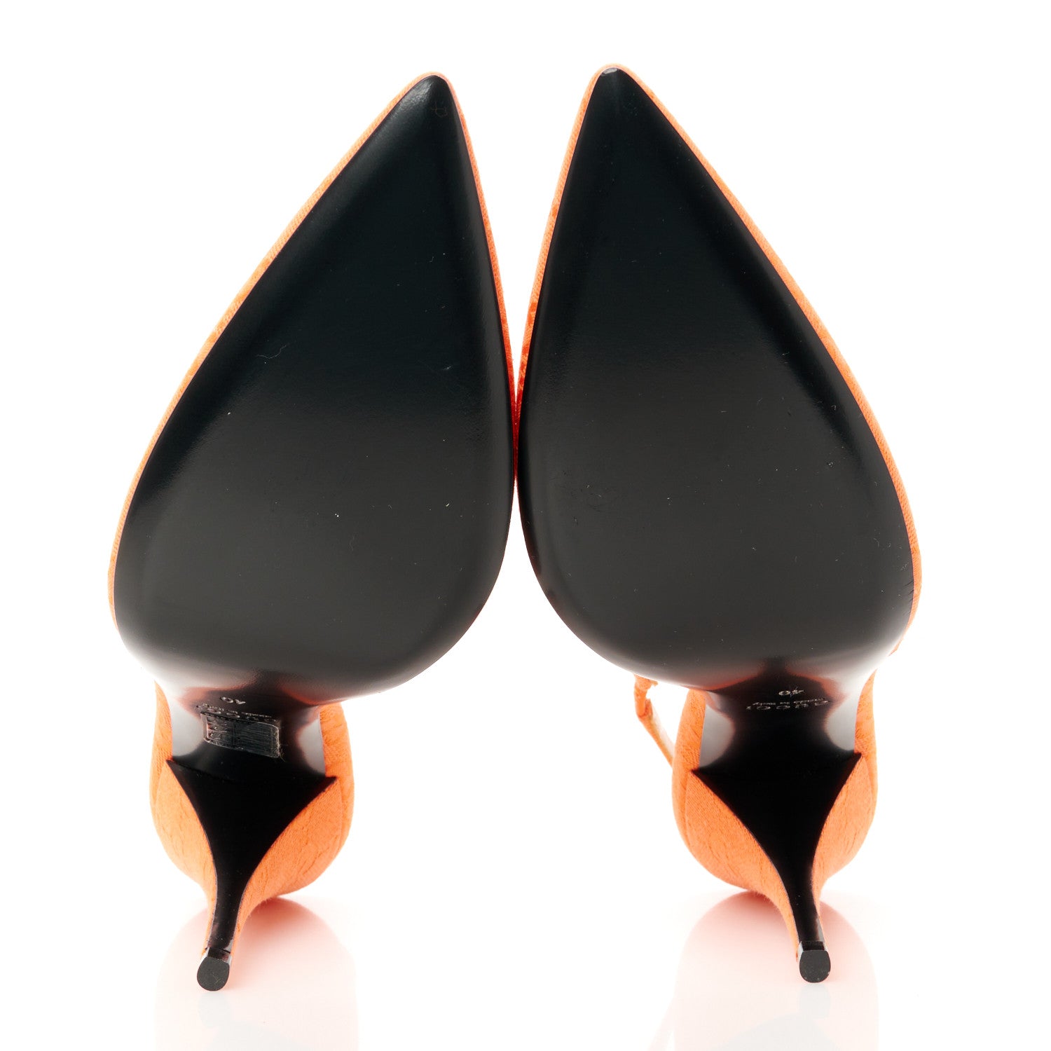 Gucci Monogram Horsebit 85mm Erin Slingback Pumps 40 Orange 5 of 9