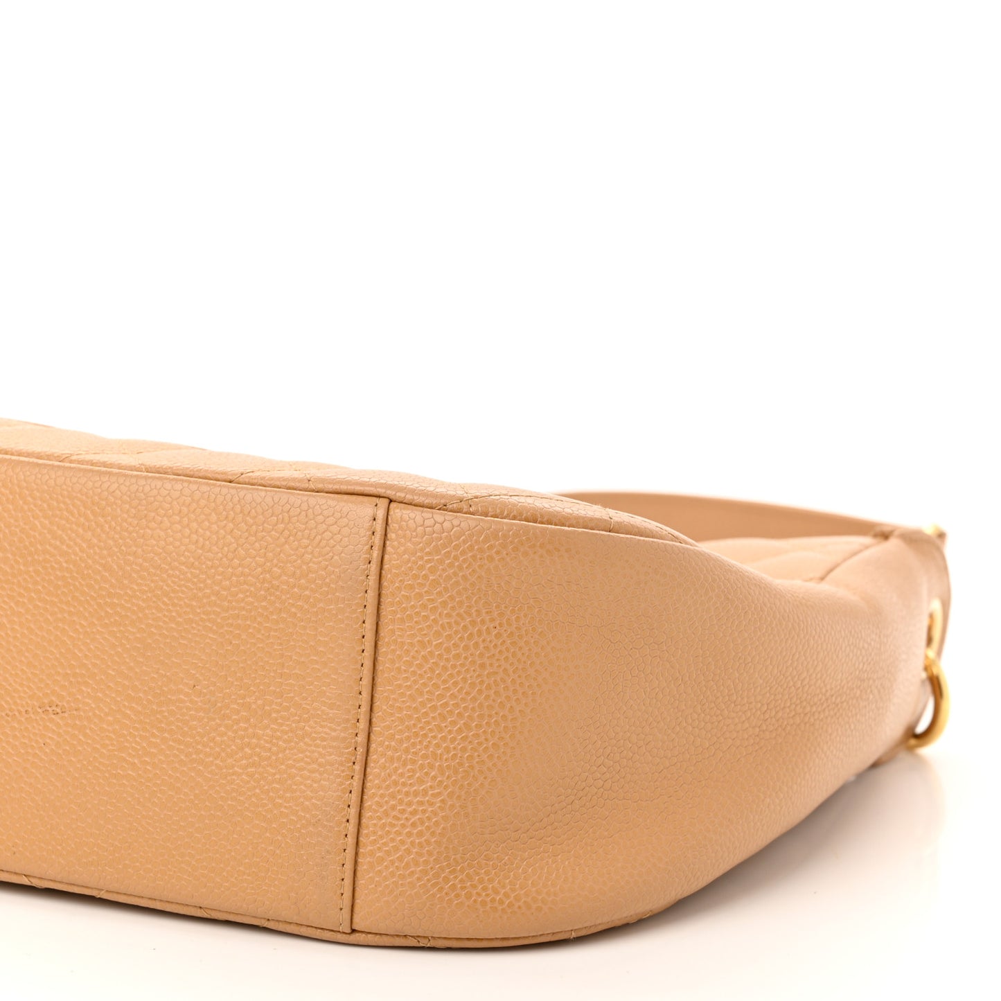 Caviar Quilted Timeless CC Shoulder Bag Beige