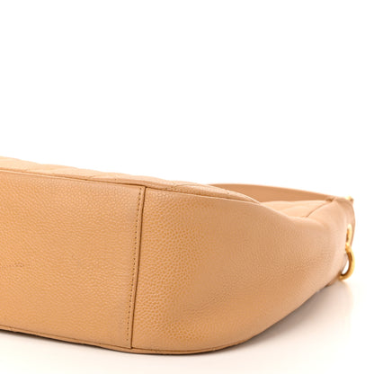 Chanel Caviar Quilted Timeless CC Shoulder Bag Beige 10 of 13