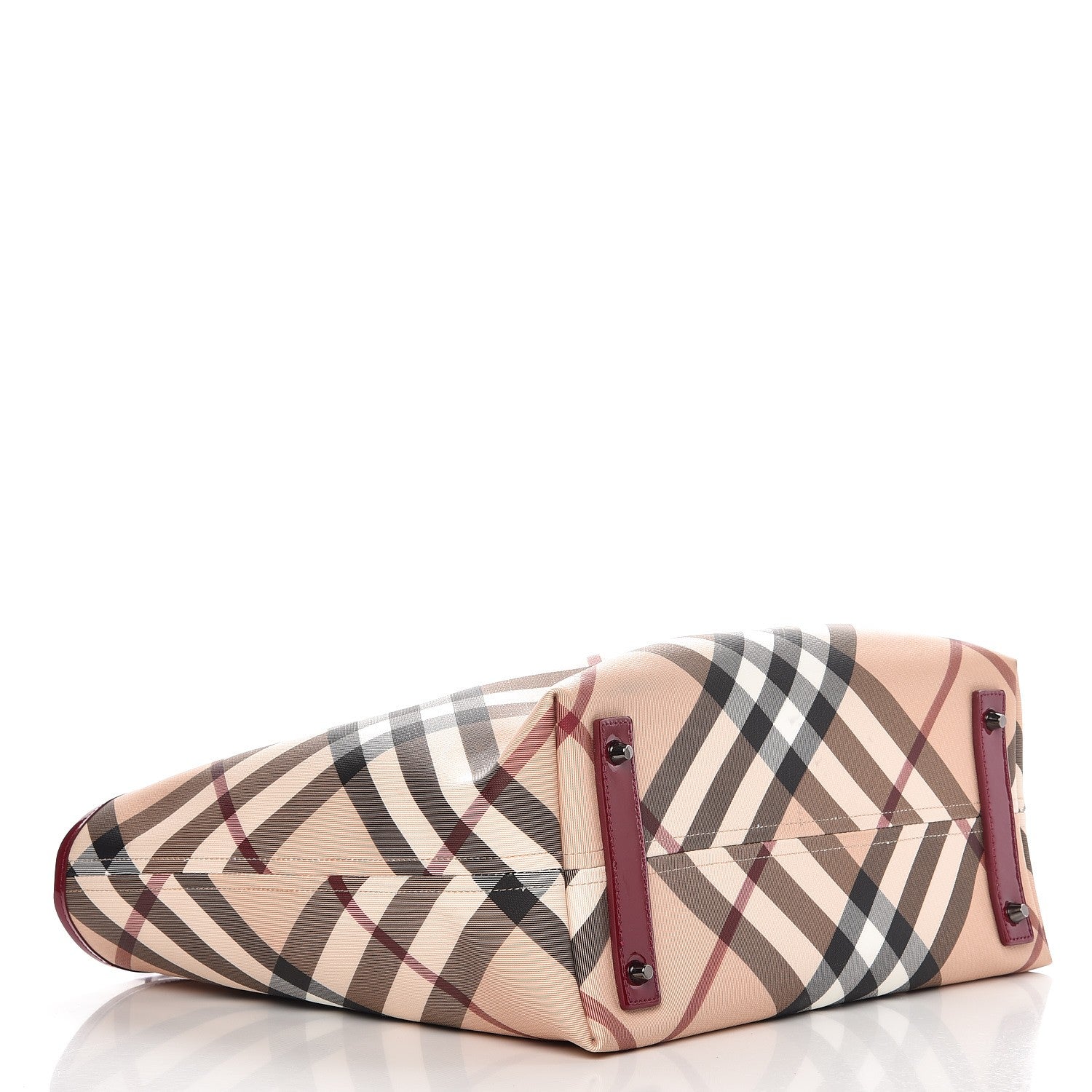 Burberry Nova Check Large Nickie Tote Raspberry 4 of 11