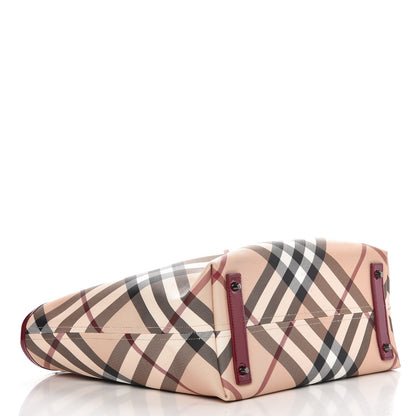 Burberry Nova Check Large Nickie Tote Raspberry 4 of 11