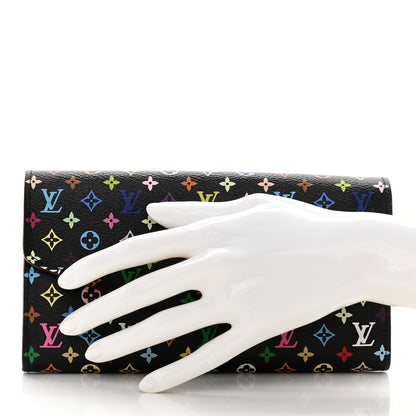 Louis Vuitton Monogram Multicolor Sarah Wallet NM Black Grenade 2 of 13