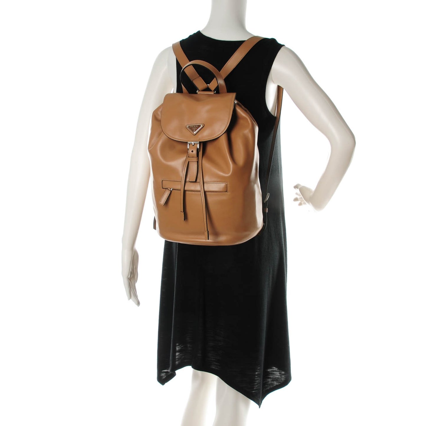 Soft Calf Cinch Backpack Caramel
