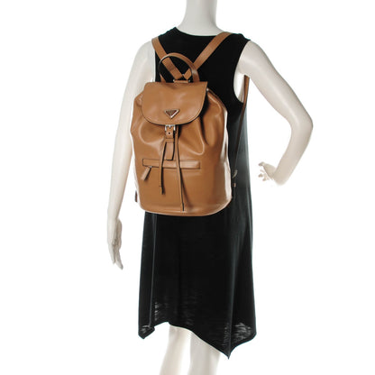 Prada Soft Calf Cinch Backpack Caramel 2 of 8