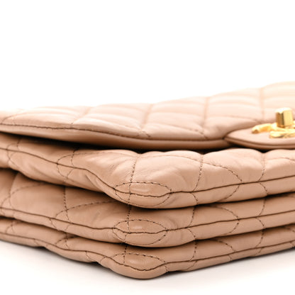 Chanel Lambskin Quilted Medium Pillow Crush Flap Beige 9 of 11