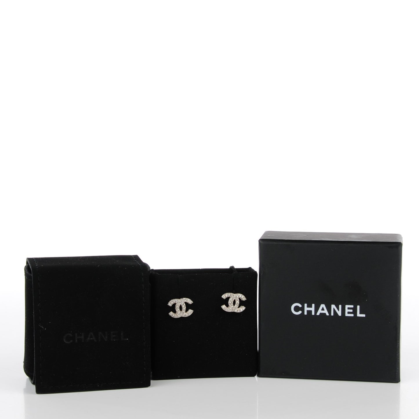 Crystal Timeless CC Earrings Silver