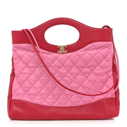 Chanel Lambskin Quilted Large 31 Shopping Bag Pink Light Red 1 of 11