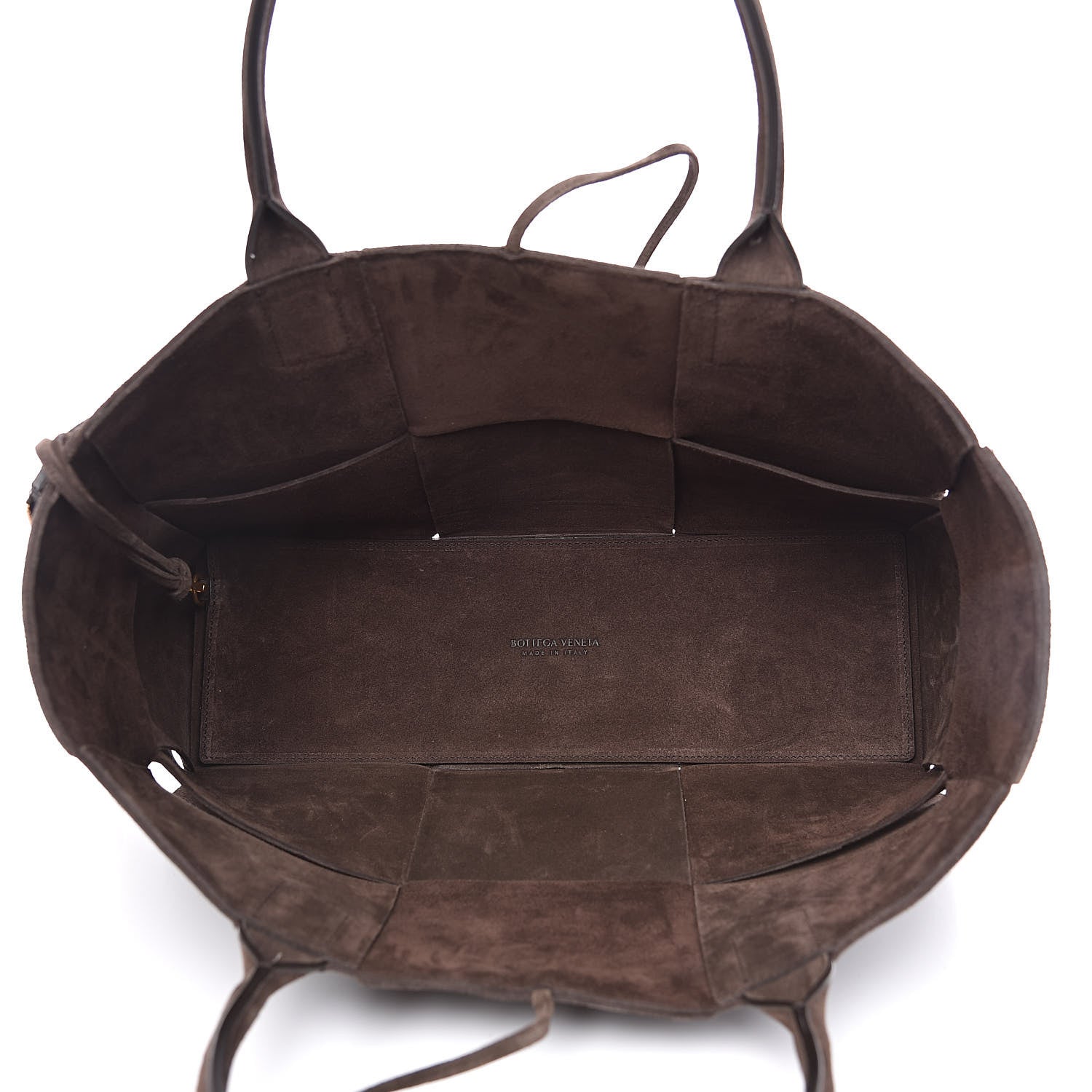 Bottega Veneta Suede Maxi Intrecciato Small Arco Tote Fondente 5 of 11