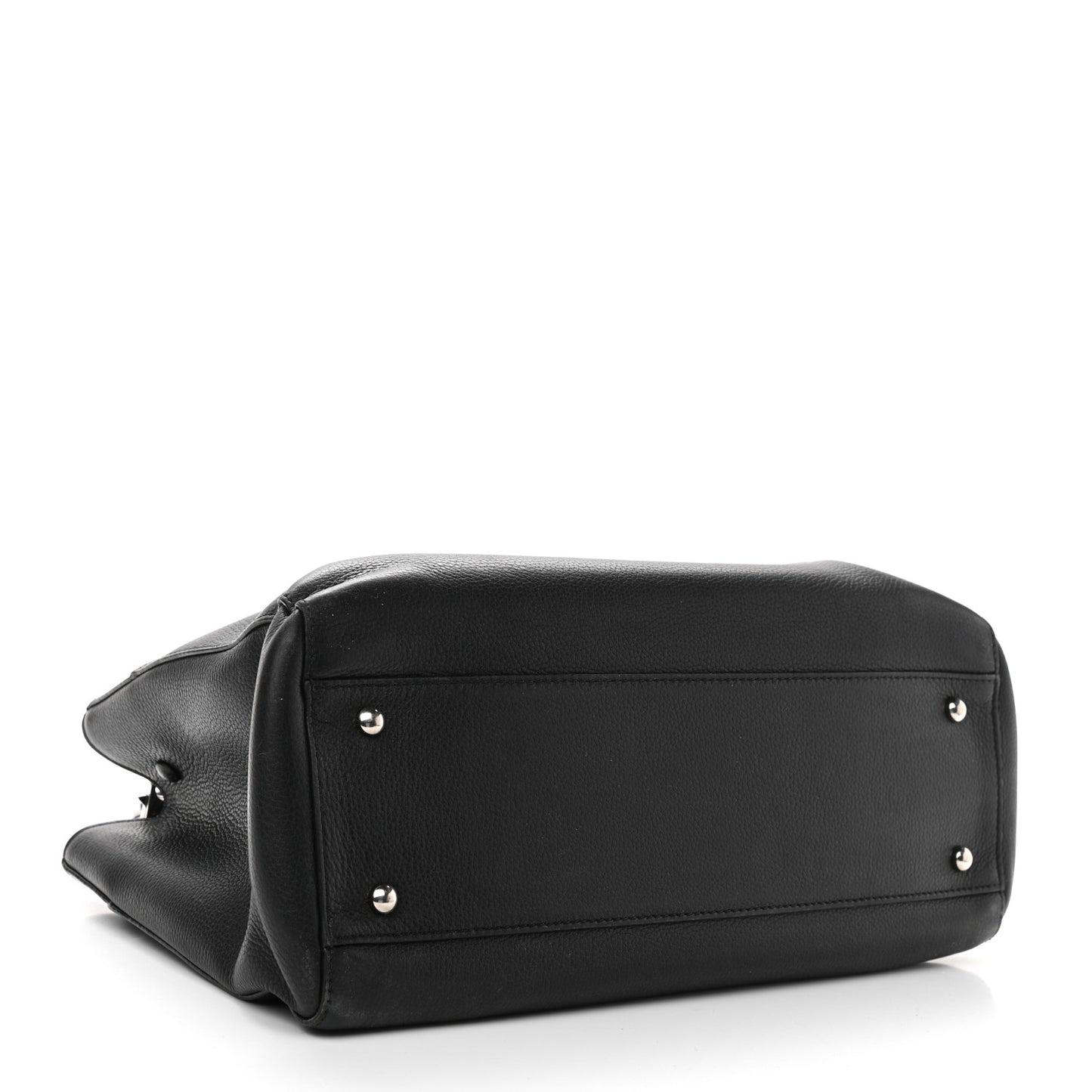 Grained Calfskin Small Neo Executive Shopper Tote Black
