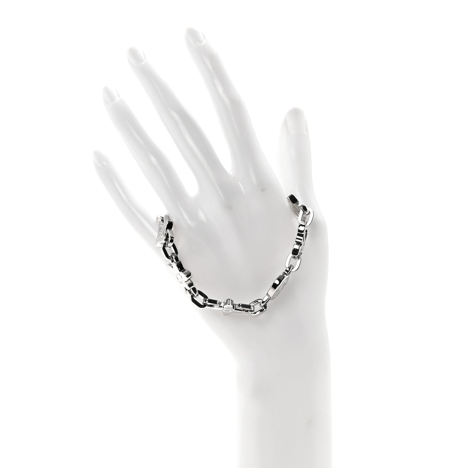 Louis Vuitton Monogram Craggy Bracelet M  Silver 2 of 5