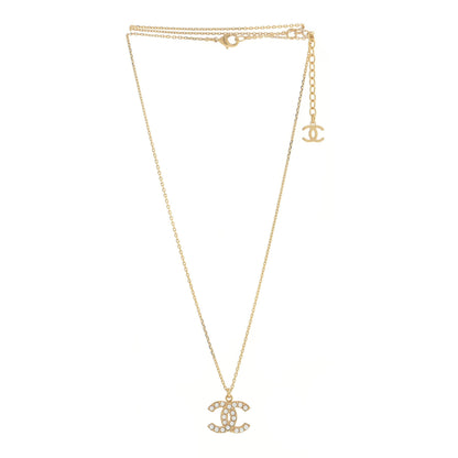 Chanel Pearl CC Pendant Necklace Gold 3 of 7