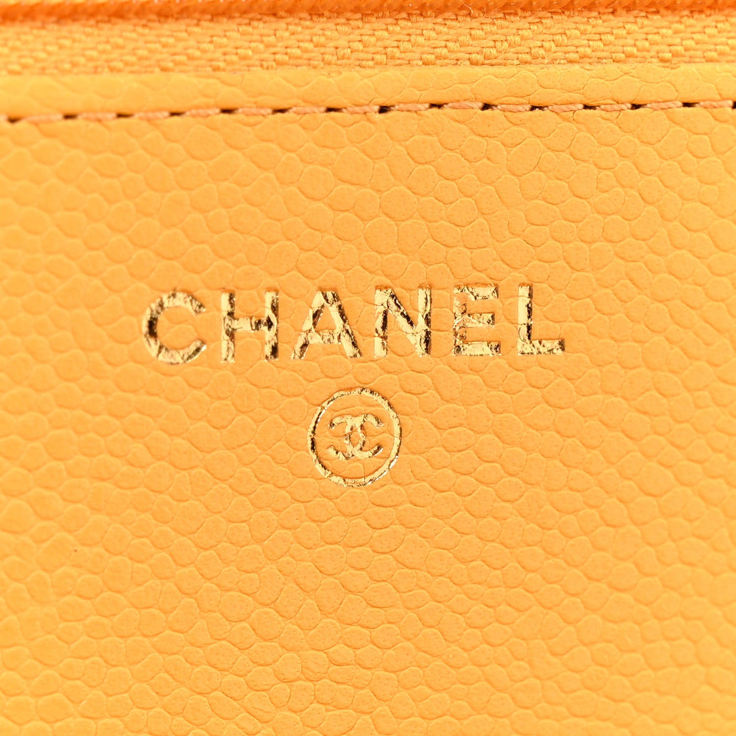 Caviar Quilted Wallet on Chain WOC Yellow
