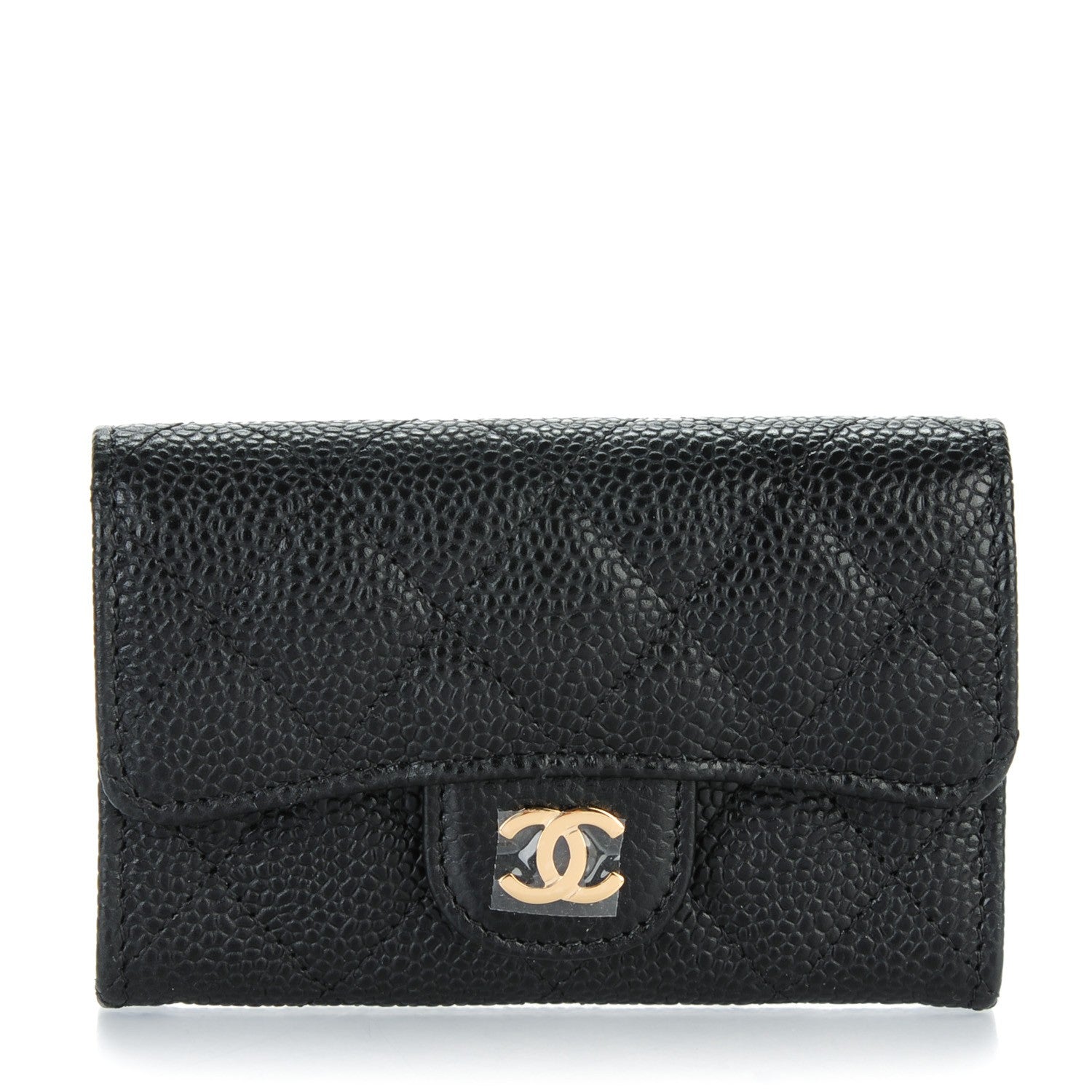 Chanel Caviar Quilted Flap Card Holder Black 1 of 8
