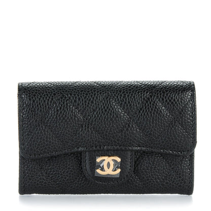 Chanel Caviar Quilted Flap Card Holder Black 1 of 8