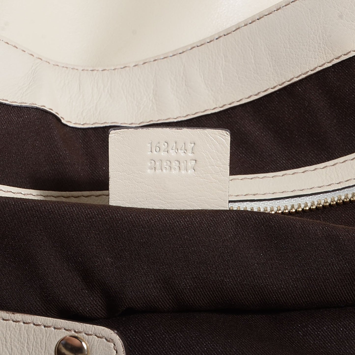 Leather Web Large Britt Tote Off White