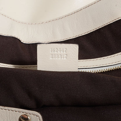 Gucci Leather Web Large Britt Tote Off White 7 of 7