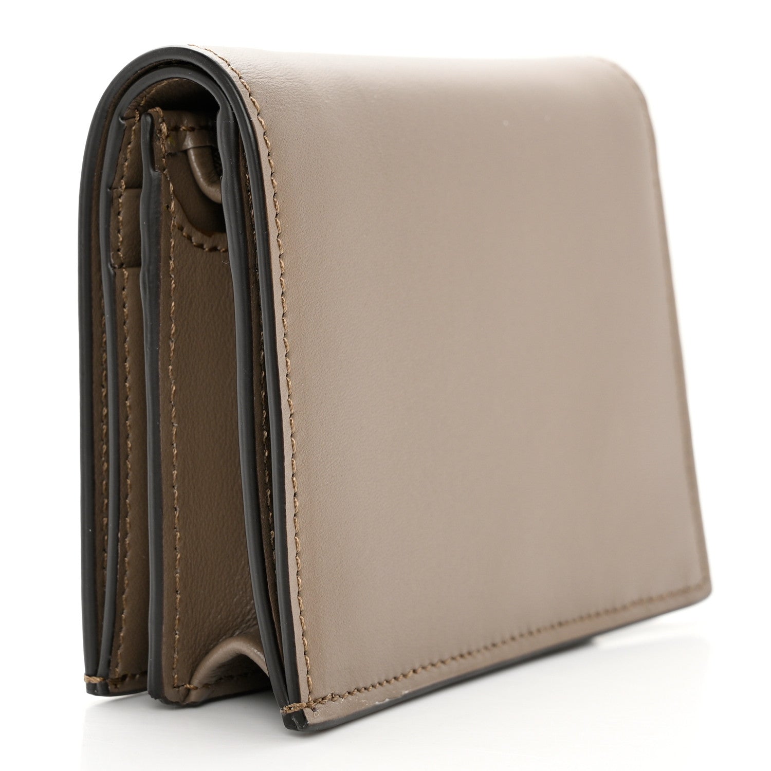 Fendi Vitello King Tamponato Logo Embossed Wallet Tortora 3 of 8