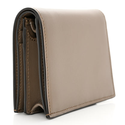 Fendi Vitello King Tamponato Logo Embossed Wallet Tortora 3 of 8