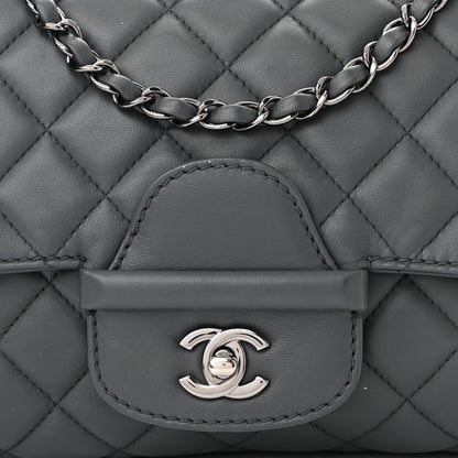Chanel Lambskin Quilted Jumbo Coco Loop Flap Grey 9 of 11