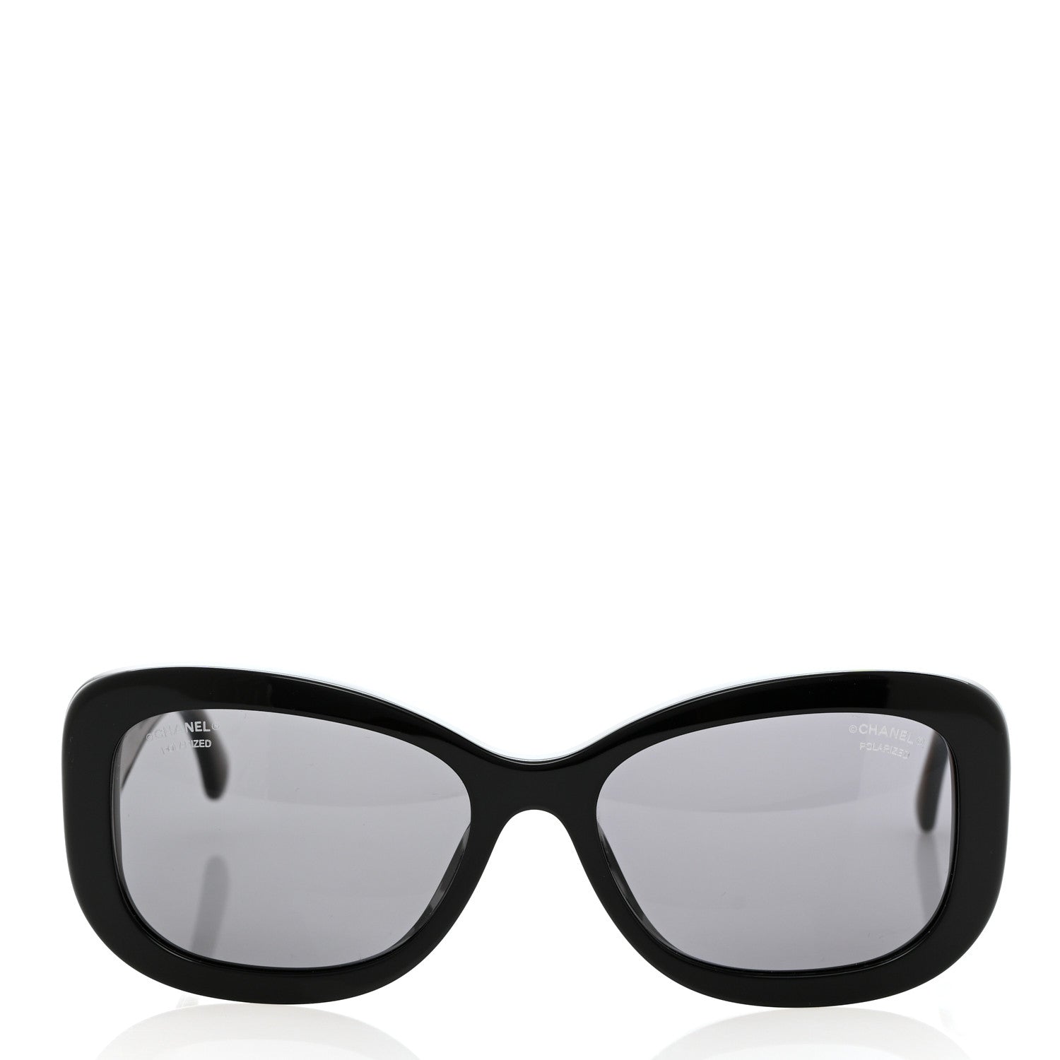 Chanel Acetate Polarized CC Sunglasses 5468-B-A Black 2 of 8