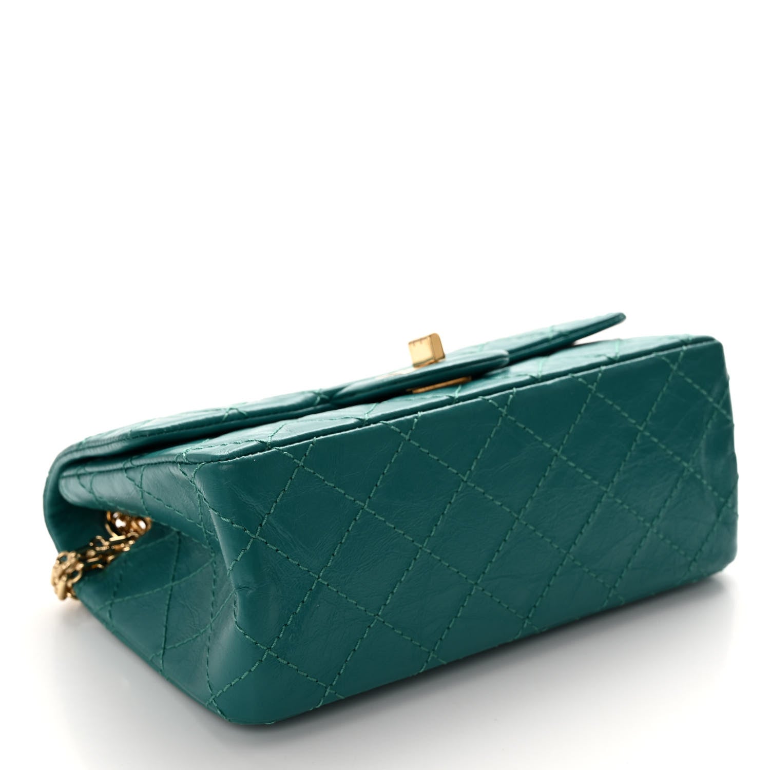Chanel Aged Calfskin Quilted 2.55 Reissue Mini Flap Green 4 of 12