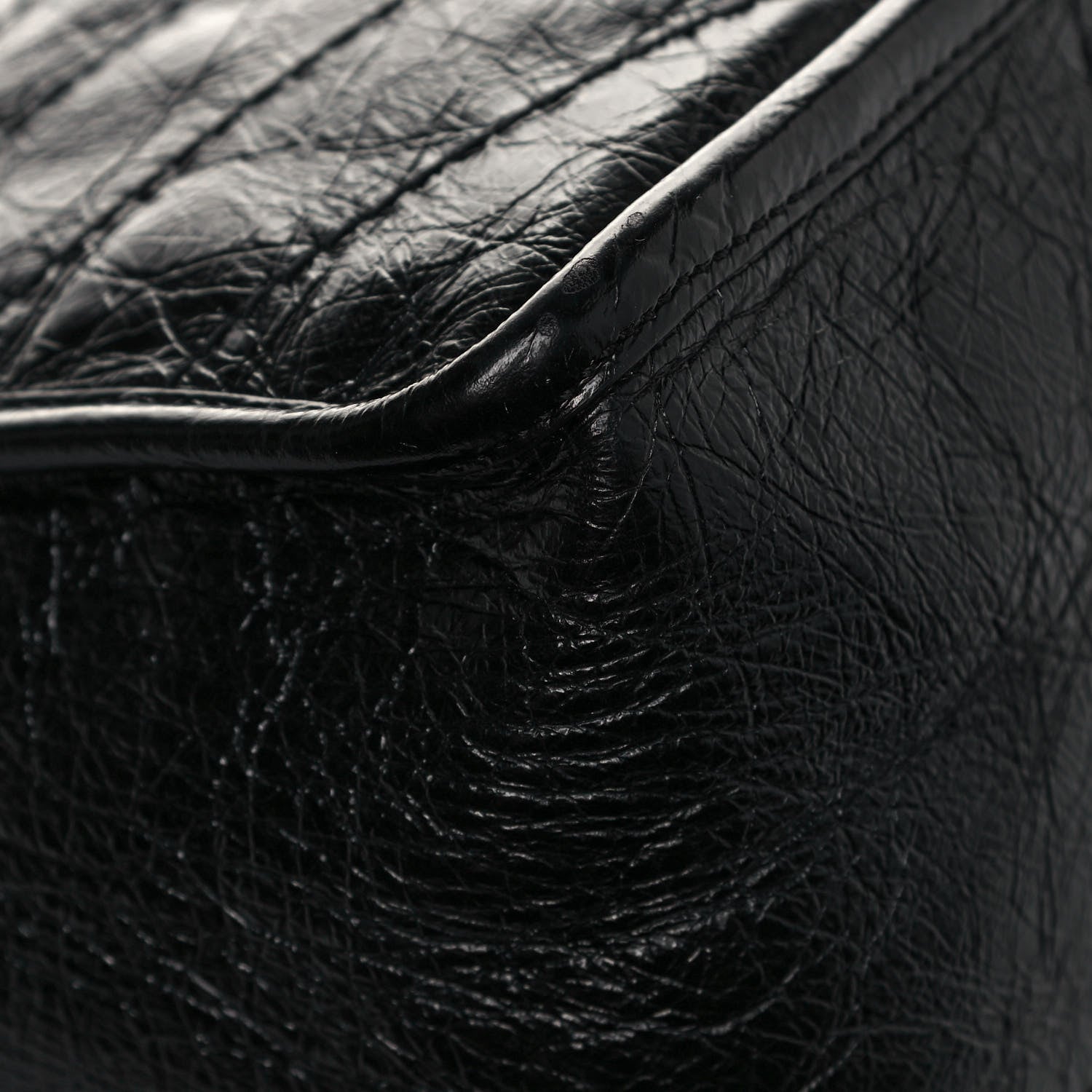 Saint Laurent Crinkled Calfskin Matelasse Monogram Medium Niki Chain Satchel Black 11 of 12