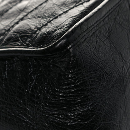 Saint Laurent Crinkled Calfskin Matelasse Monogram Medium Niki Chain Satchel Black 11 of 12