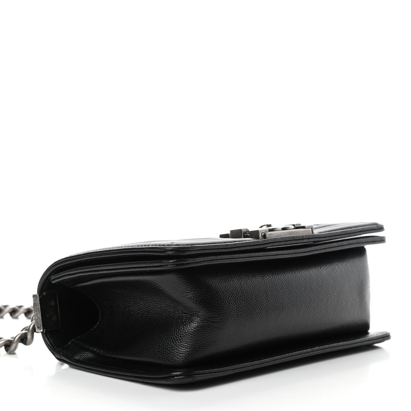 Caviar Quilted Small Boy Flap Black