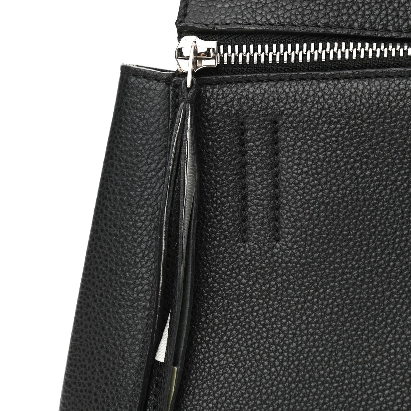 Supple Calfskin Medium Edge Shoulder Bag Black