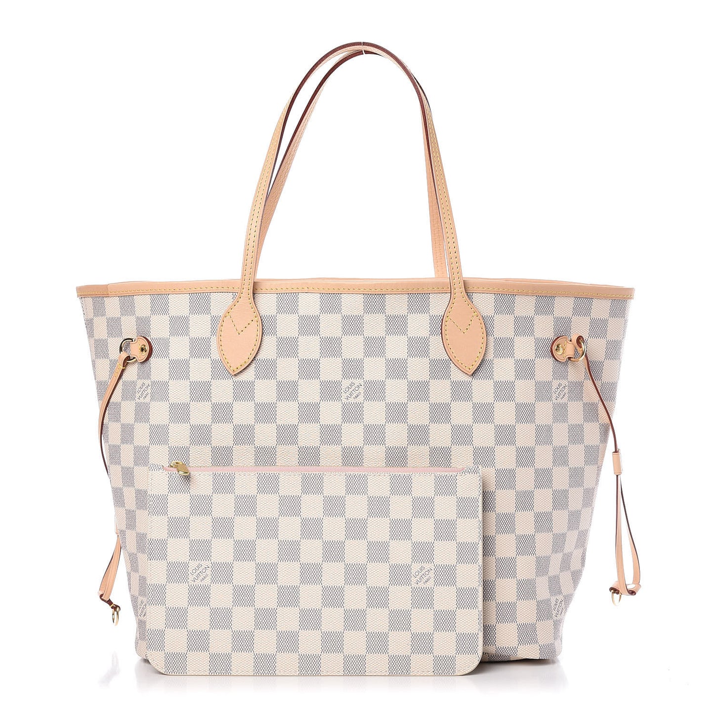 Damier Azur Neo Neverfull MM Rose Ballerine