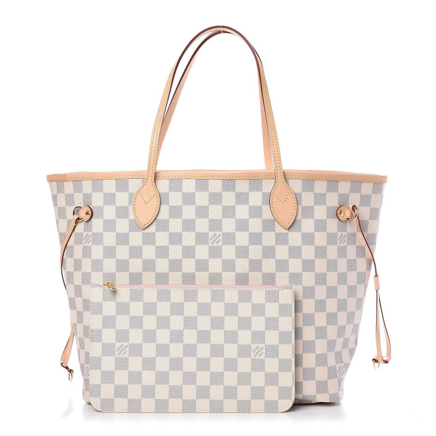 Louis Vuitton Damier Azur Neo Neverfull MM Rose Ballerine 1 of 12
