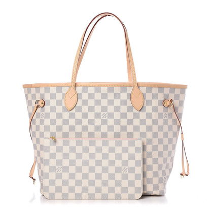 Louis Vuitton Damier Azur Neo Neverfull MM Rose Ballerine 1 of 12