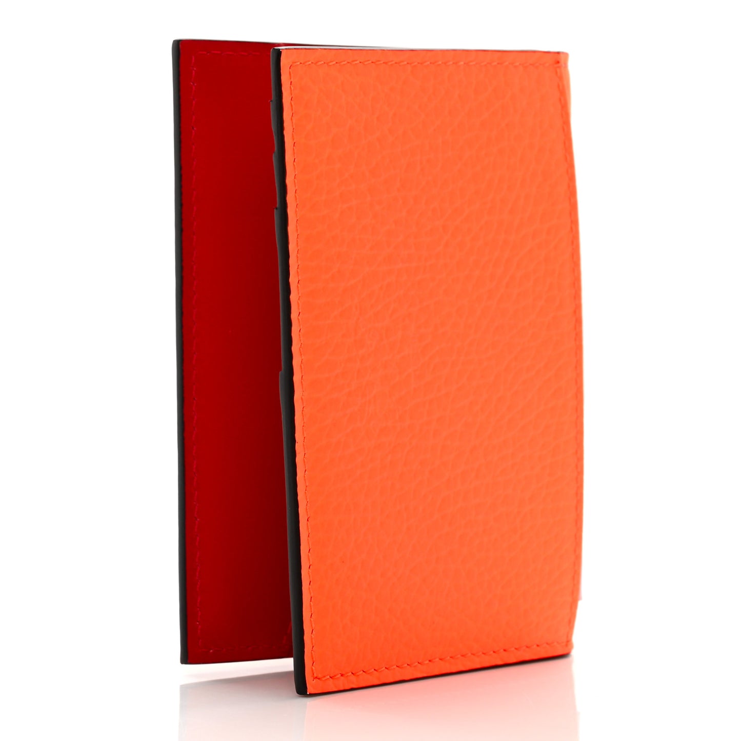 Calfskin Spiked Sifnos Bi-Fold Wallet Orange