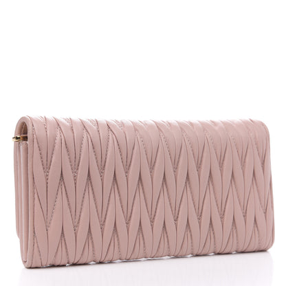 Miu Miu Nappa Matelasse Flap Wallet Cammeo 3 of 10