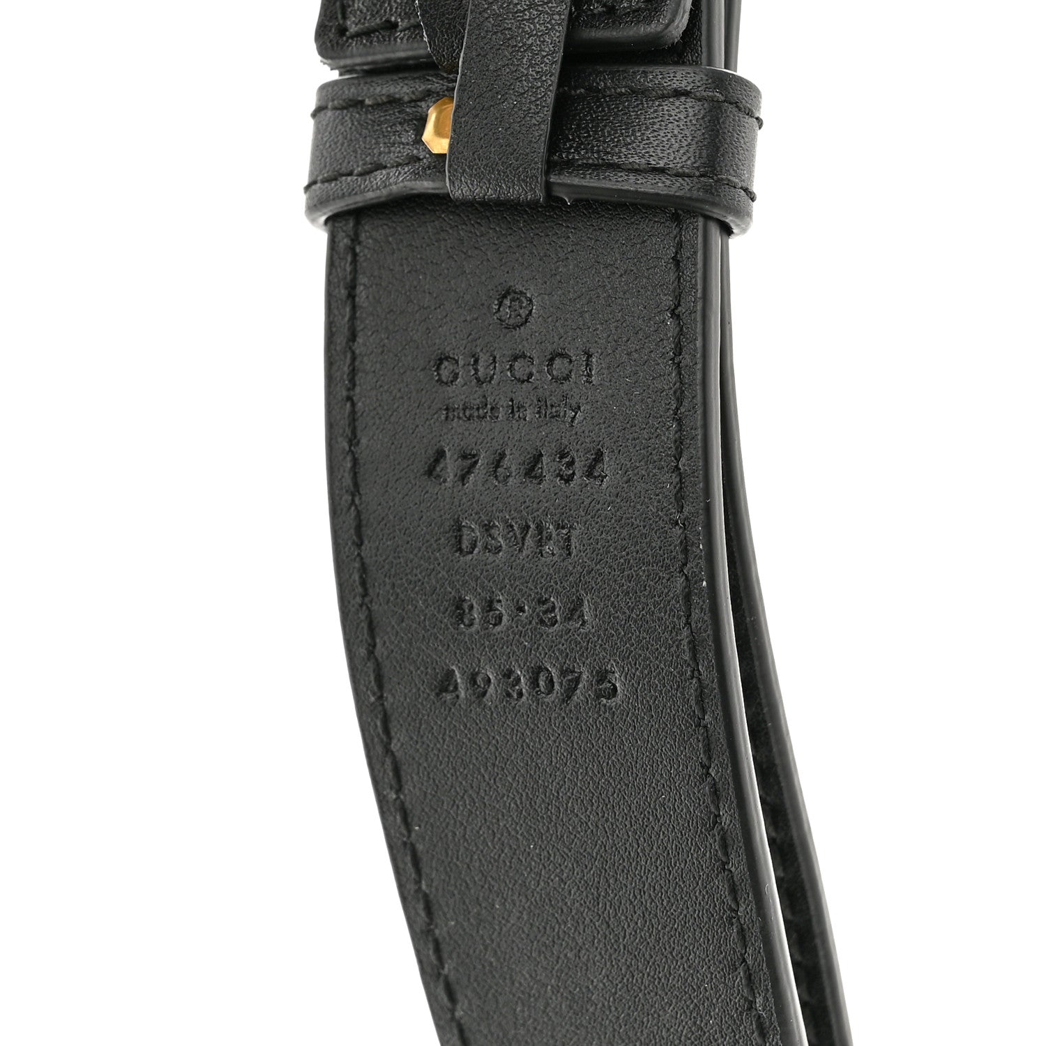 Gucci Calfskin Matelasse GG Marmont Belt Bag 85 34 Black 8 of 11
