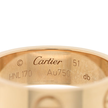 Cartier 18K Yellow Gold 5.5mm LOVE Ring 51 5.75 4 of 4
