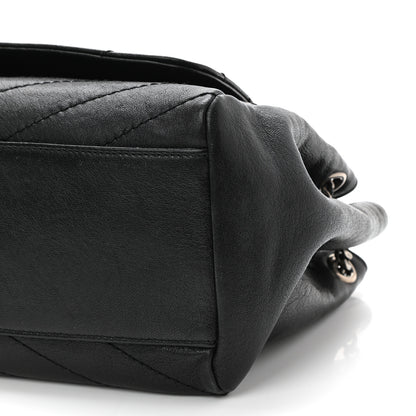 Saint Laurent Vintage Lambskin Chevron Monogram Small Nolita Black 10 of 10
