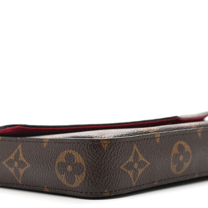 Louis Vuitton Monogram Pochette Felicie Chain Wallet Fuchsia 10 of 11
